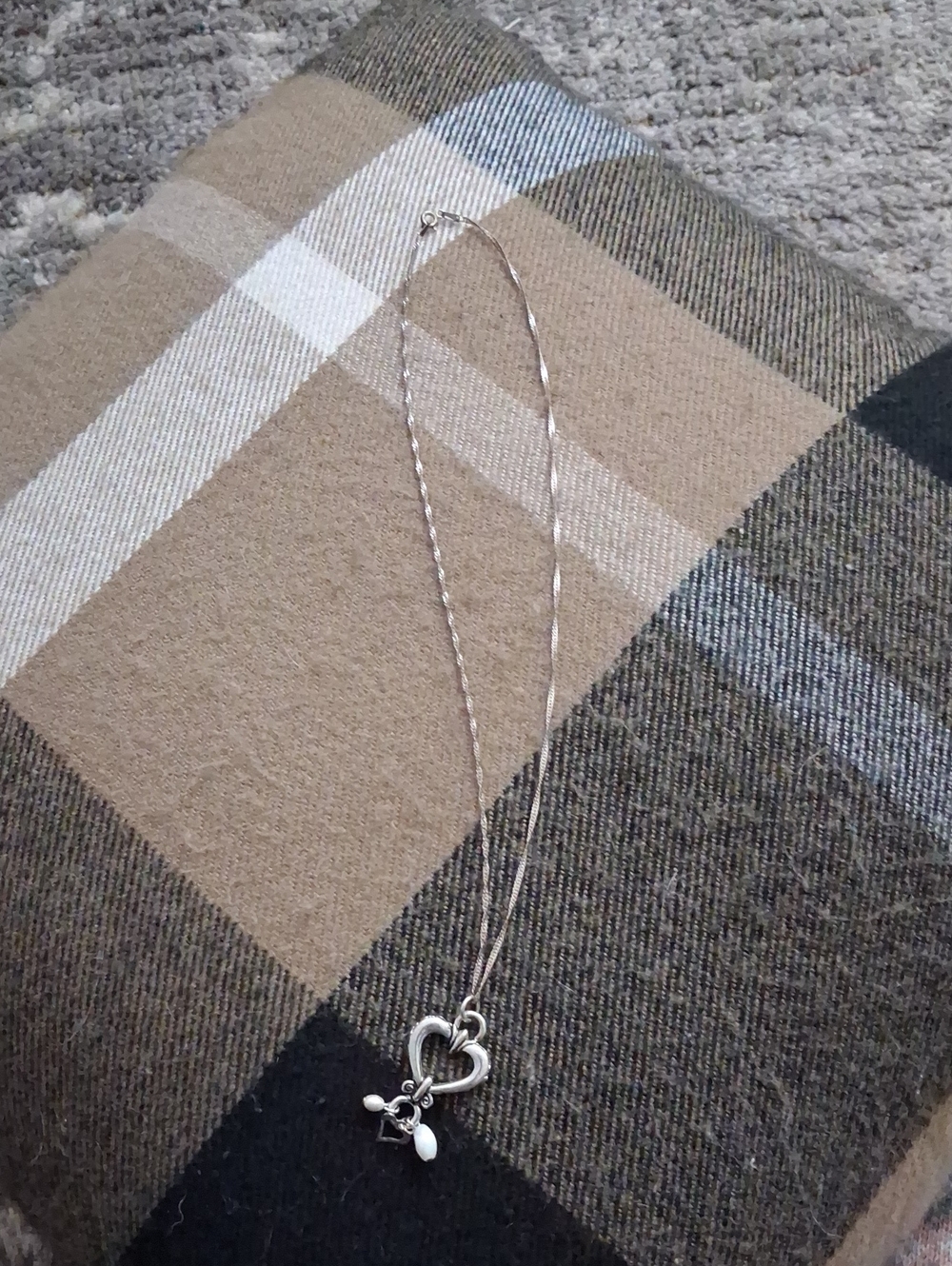 Silver Heart Pendant Necklace - Women Jewelry
